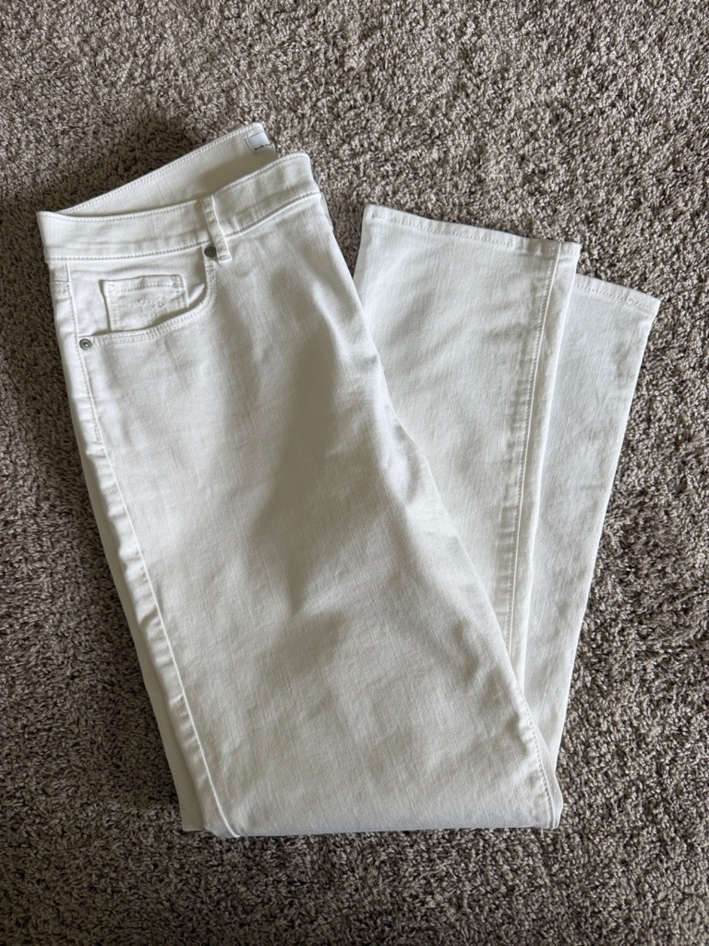 LOFT White Straight-Leg Jeans